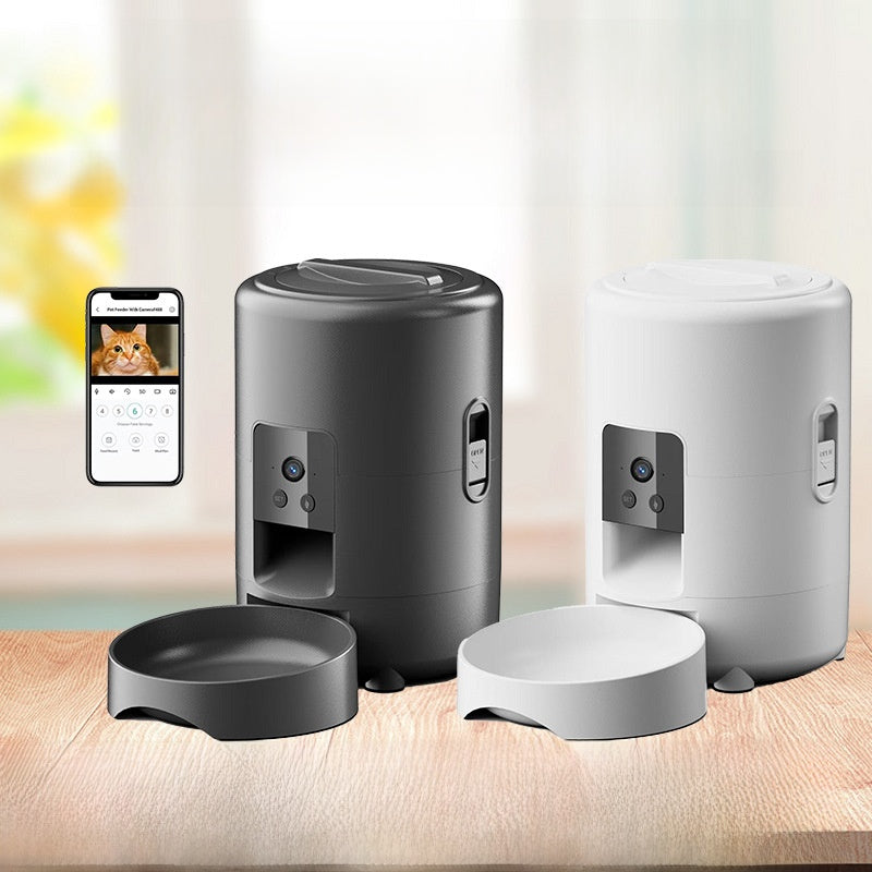 Smart 2L Automatic Pet Feeder with Wi-Fi App, Timed Feeding and Voice Recorder