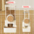 Hanging gravity pet feeder and water dispenser for cages in two tone colours, view 2