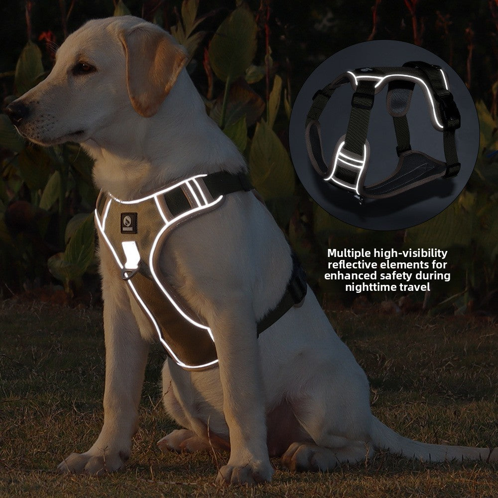 Padded Oxford reflective dog harness, 4 sizes available