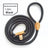 Braided nylon rope dog lead in red with metal clip