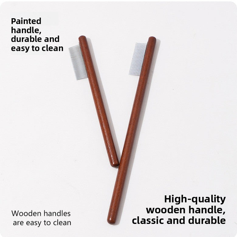 Mini Wooden Pet Comb and Grooming Scissors for Dogs and Cats
