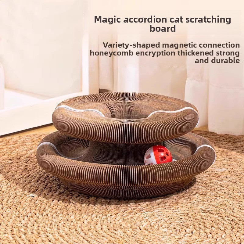 Accordion Cat Scratch Board in Fun Shapes, Furniture Protector