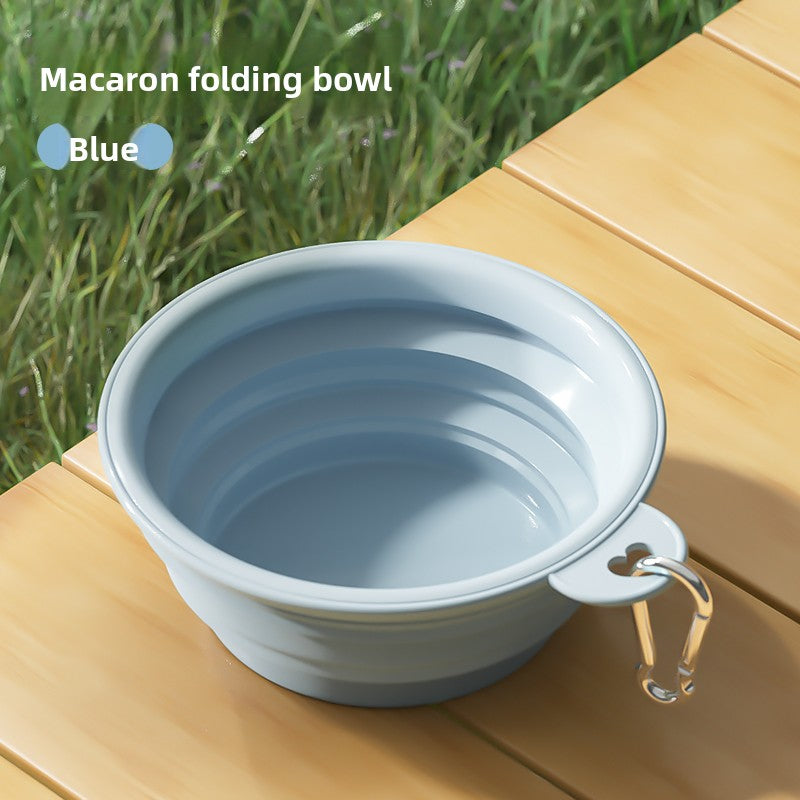 Foldable Food-Grade Silicone Pet Bowl for Travel in 350ml and 650ml Sizes for Pets