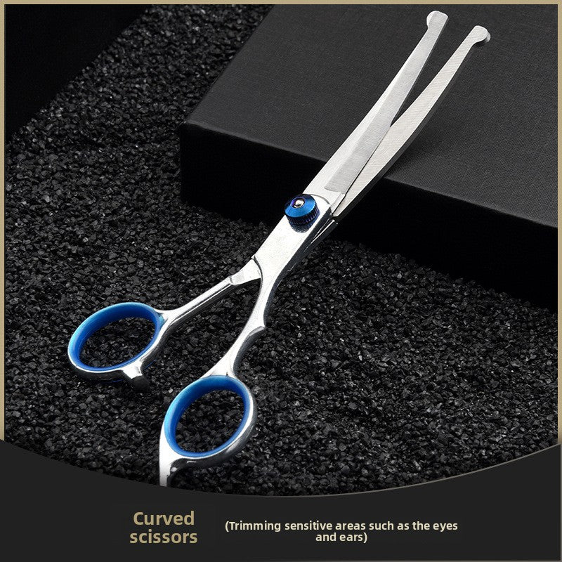 6 Inch Stainless Steel Dog Grooming Scissors, Straight and Curved
