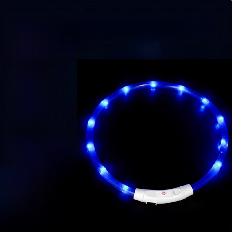 USB rechargeable luminous dog collar with coloured light, view 18