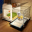 Modular small dog cage with toilet area, main product photo
