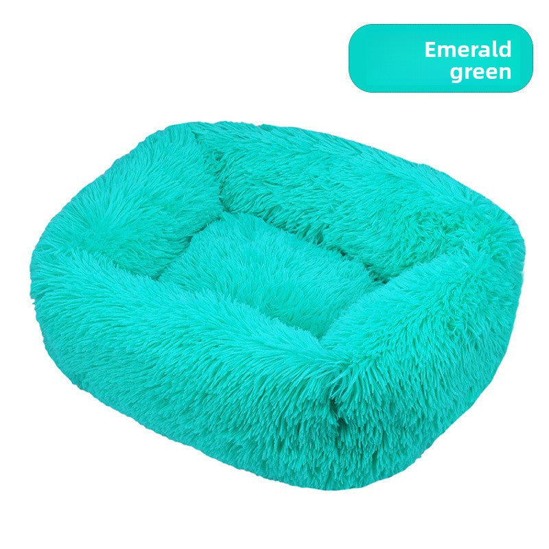 Square long plush pet bed, photo 37 of 65