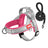 Reflective no pull saddle harness in red and blue on a dog