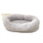 Raised edge cotton dog bed with curved sides and soft cushion, photo 5