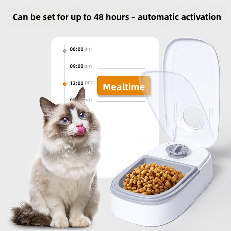 Smart Automatic Pet Feeder with Timed Single or Double Meal Dispensing and Ice Pack Option