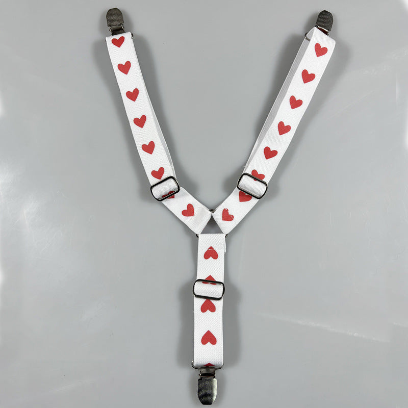 Adjustable elastic dog diaper suspender strap in plaid pattern, view 49