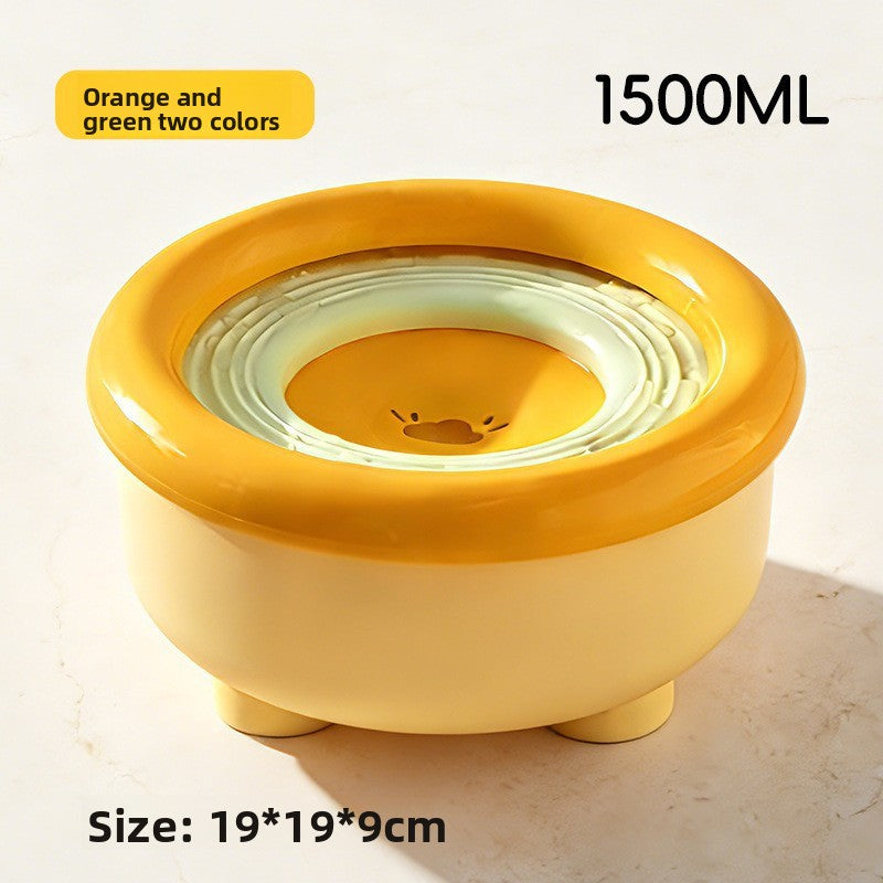 Non-Spill Floating Water Bowl for Dogs with Splash-Proof Design and Filter Pack Options