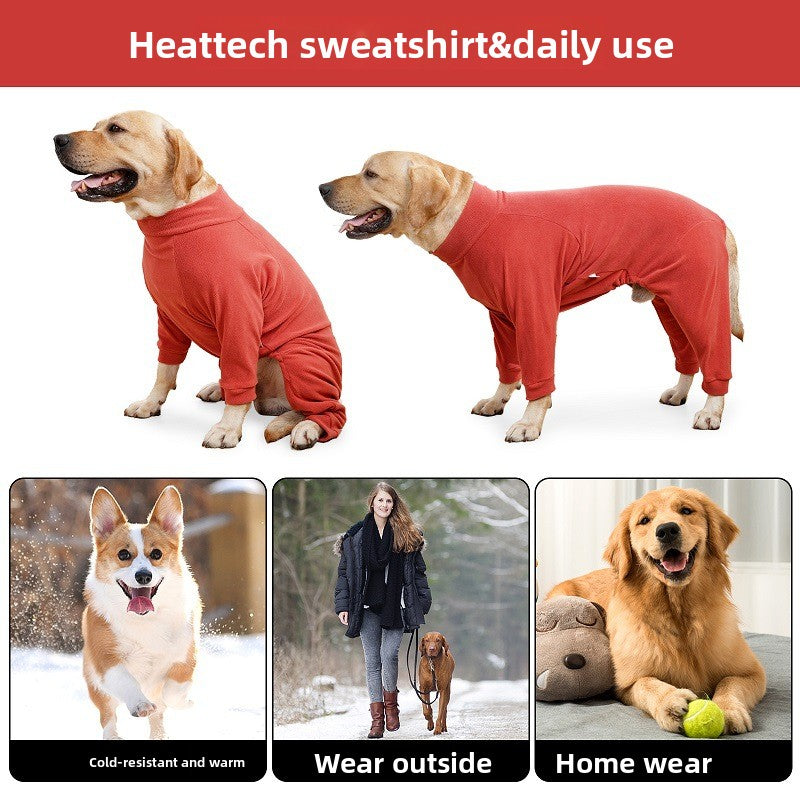 Fleece lined four leg dog hoodie, available in 2 colours, image 4