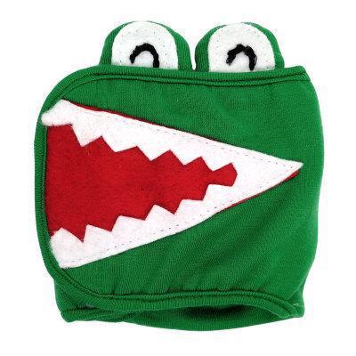 Washable cotton male dog belly band in Crocodile, front view