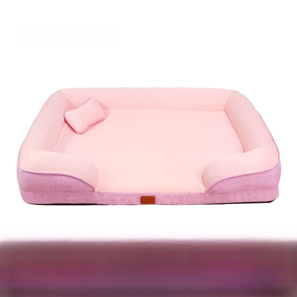 Plaid pet bed mat with pillow, detail photo 5