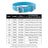 Waterproof embossed PU leather pet collar in Sky Blue, in use with a pet