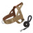 Tactical dog harness with matching reflective lead in black