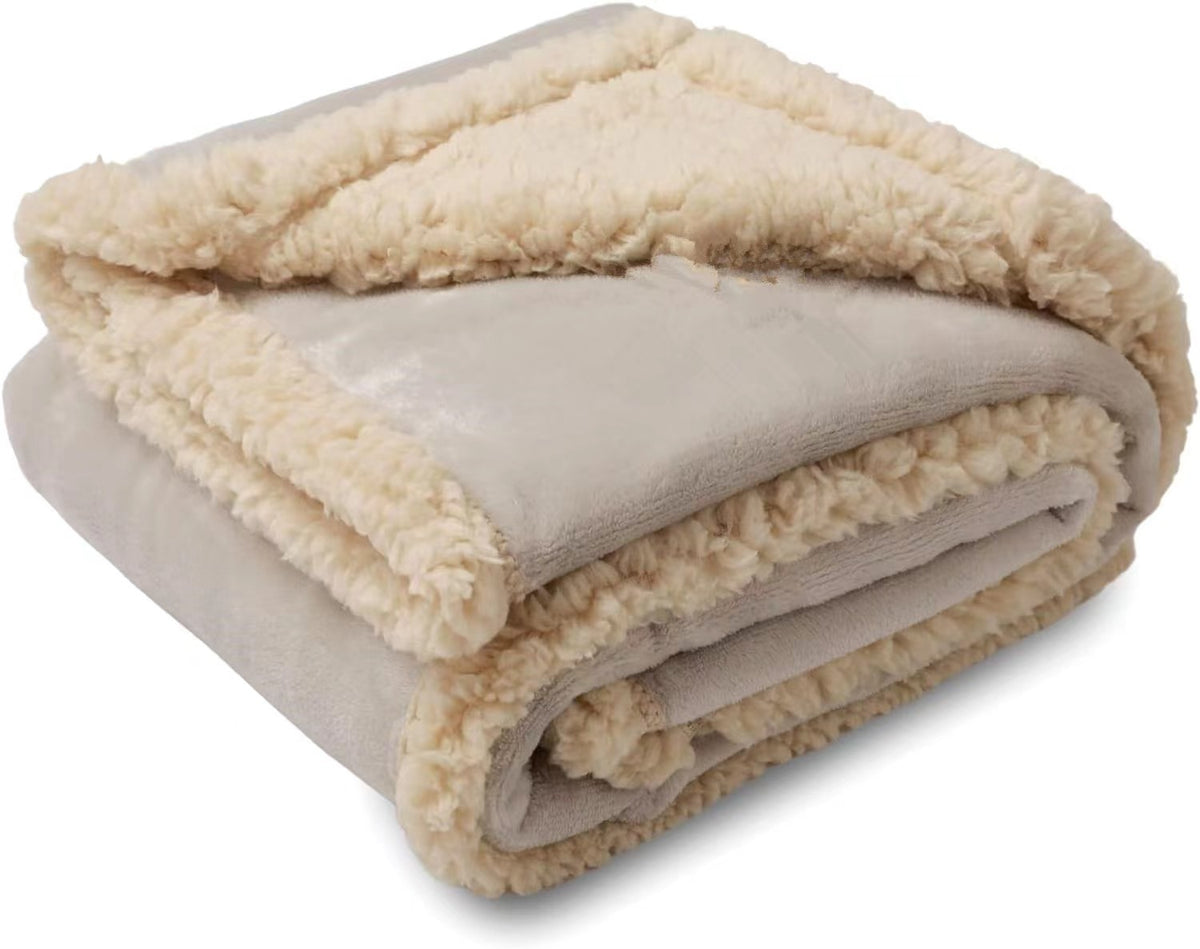 Miami blue reversible pet blanket in large size