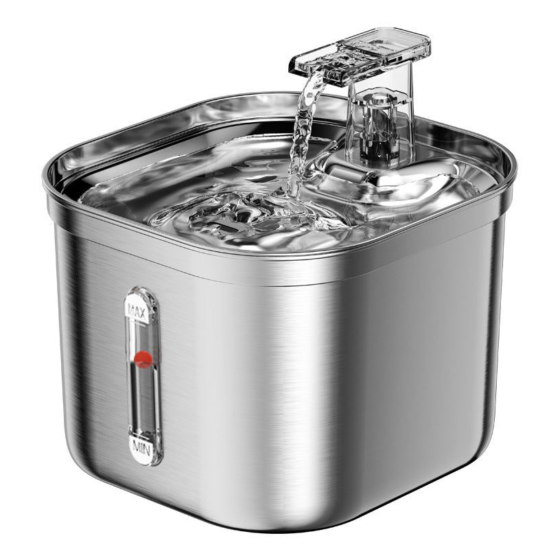 Touch-Free Stainless Steel Pet Water Fountain with Automatic Circulation and Filter