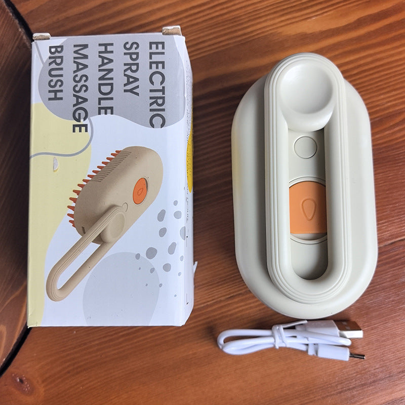 Electric Steam Spray Massage Comb, Rechargeable Mist Pet Brush