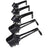 Black leather-look dog muzzle with adjustable buckle straps, product image 2