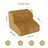Camel four-step sponge pet steps beside a high bed