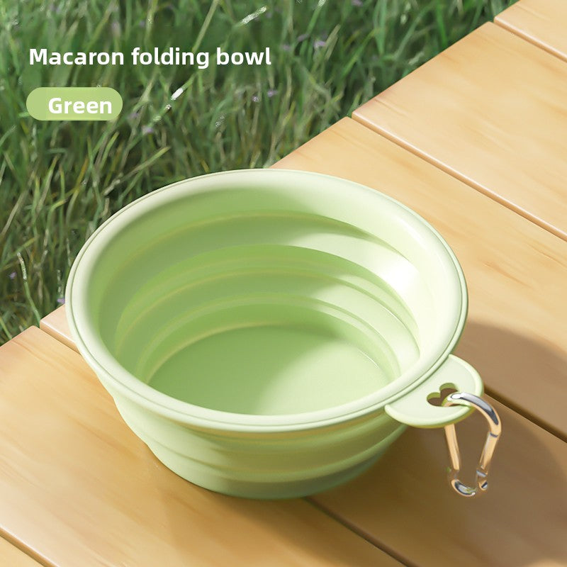 Foldable Food-Grade Silicone Pet Bowl for Travel in 350ml and 650ml Sizes for Pets