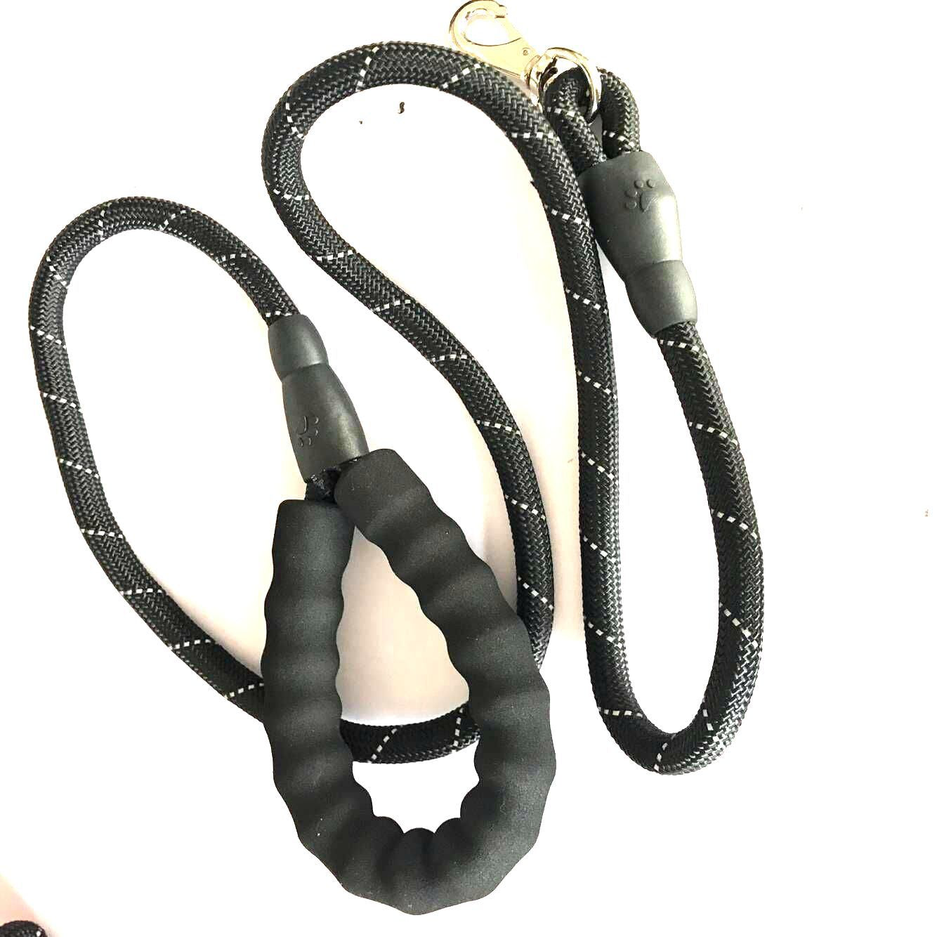 Breathable adjustable dog harness with reflective lead in Purple EVA Reflective Lead, front view