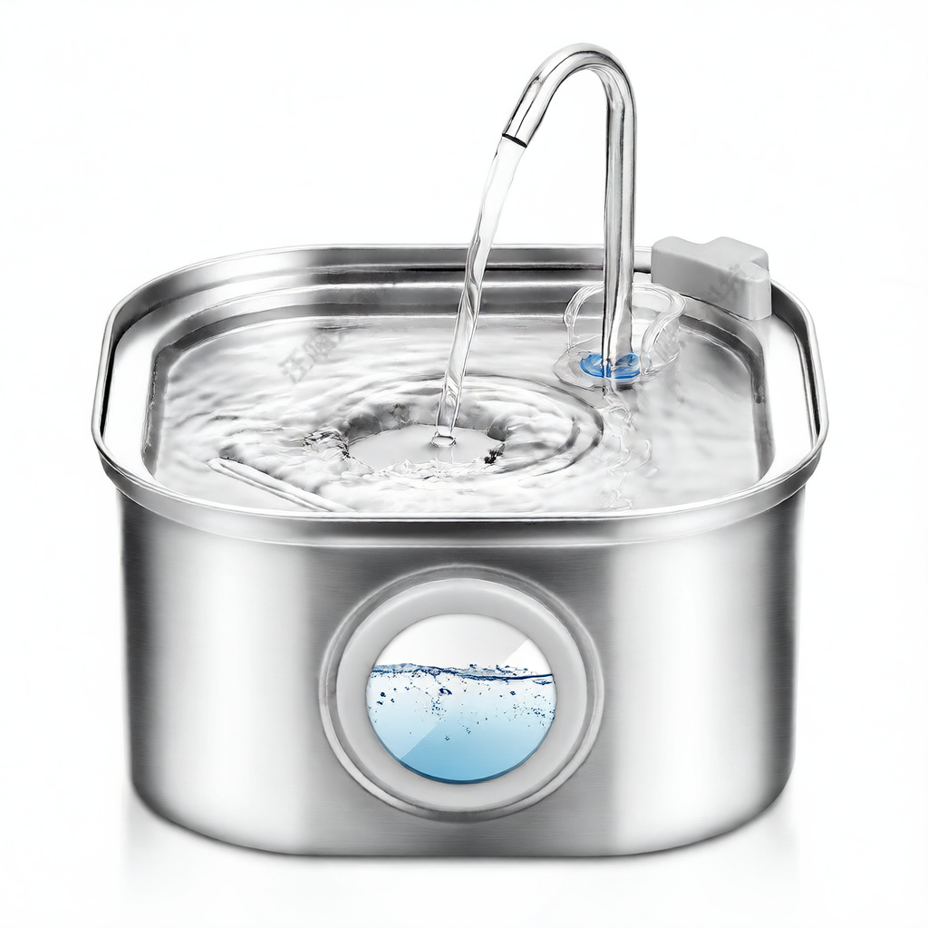 3.2L Pet Water Dispenser with Stainless Steel Faucet, Viewing Window and Filter