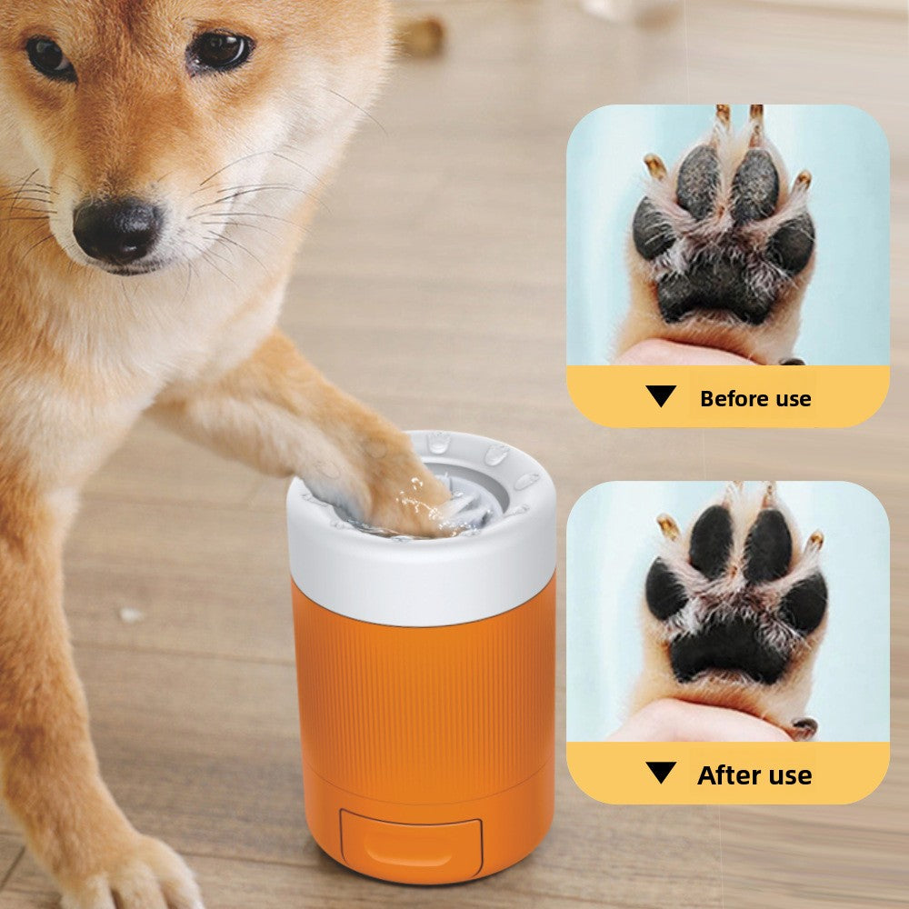 Semi-Automatic Paw Washing Cup for Dogs and Cats, Compact Size