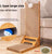 L-shaped corrugated cardboard cat scratcher with free catnip pack