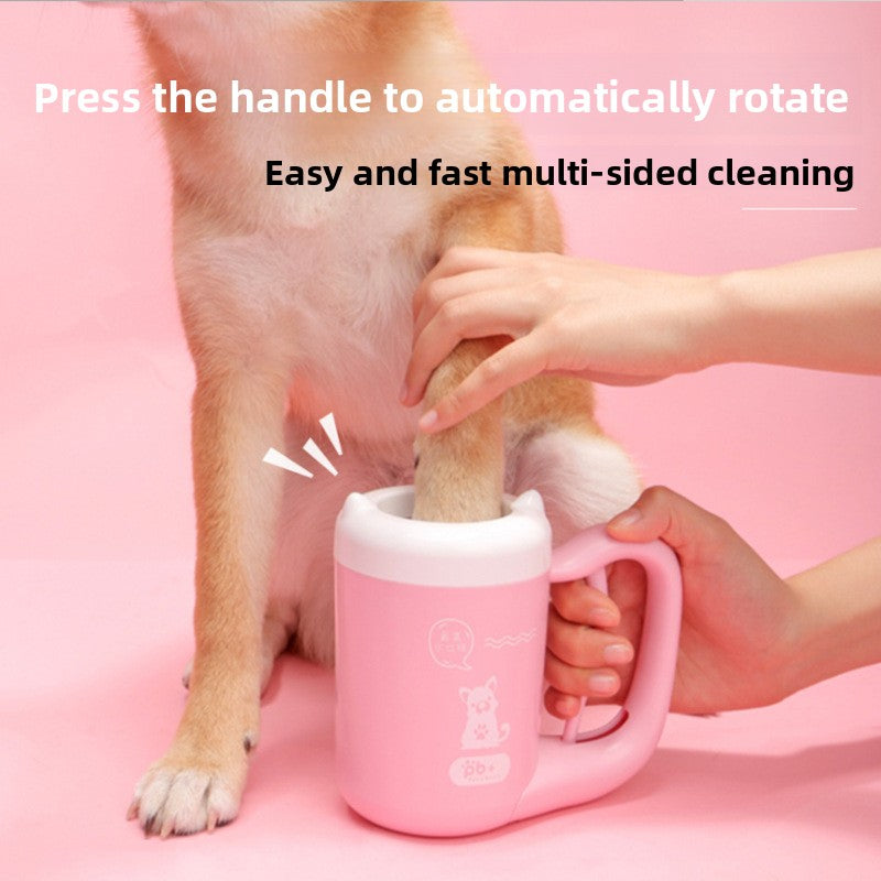 Silicone Paw Cleaning Cup with Handle for Muddy Dog Walks