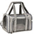 Black breathable mesh pet carrier bag with geometric pattern