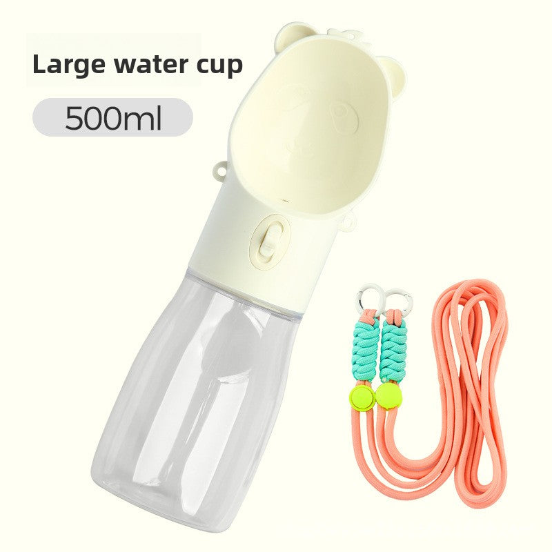 2-in-1 Portable Pet Water Bottle and Food Container, Leak-Proof