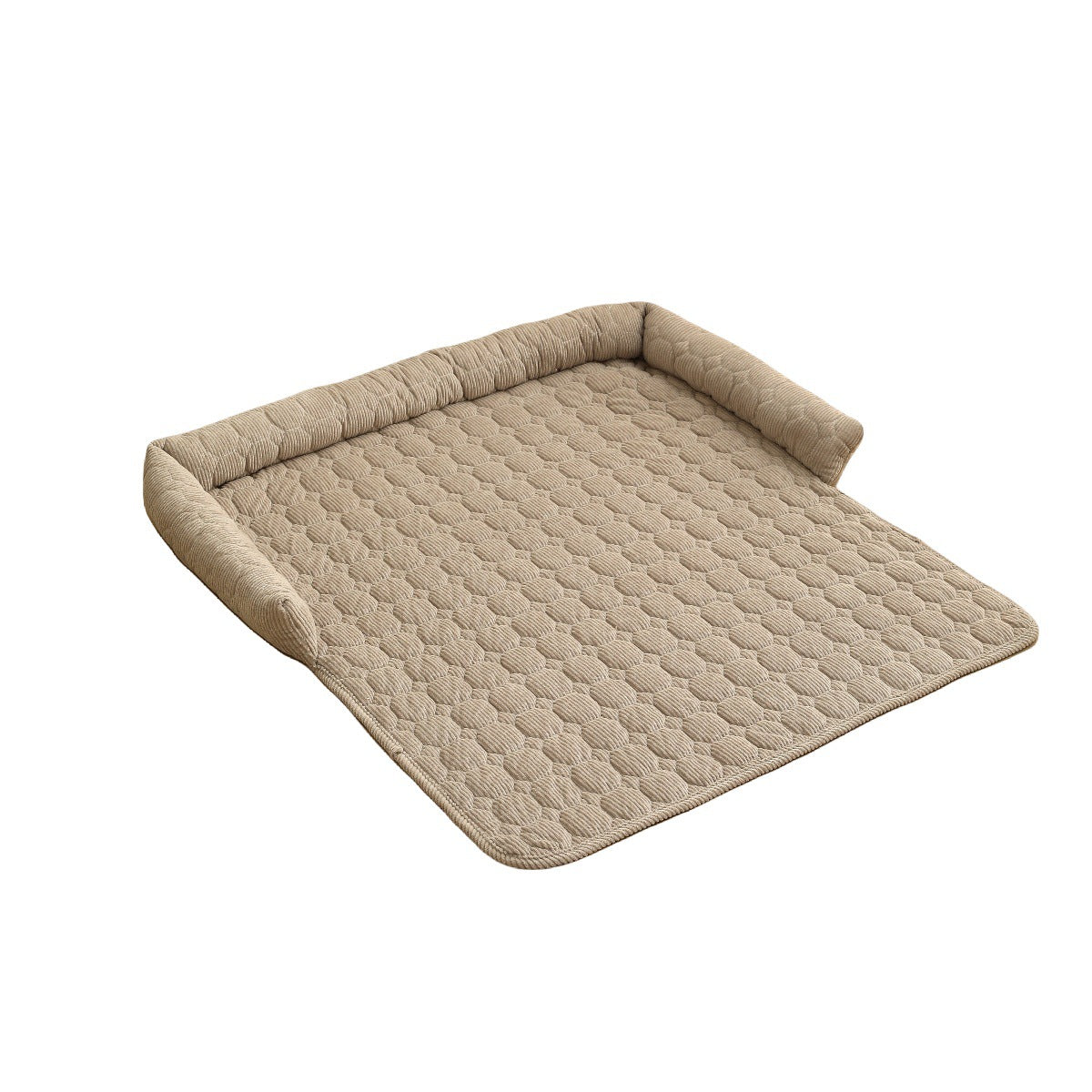 Corduroy pet sofa cushion for dogs and cats, extra detail view