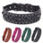 Studded leather dog collar with metal rivets, product image 1