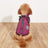 Warm padded cotton dog coat with reflective straps in Red, front view