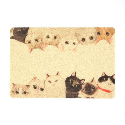 Textured cat litter mat in front of tray, further angle view
