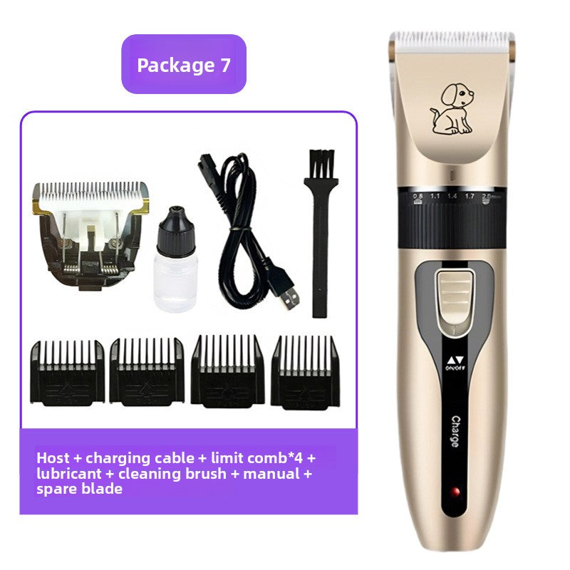 Pet Hair Clipper Grooming Kit with Steel Comb and Scissors