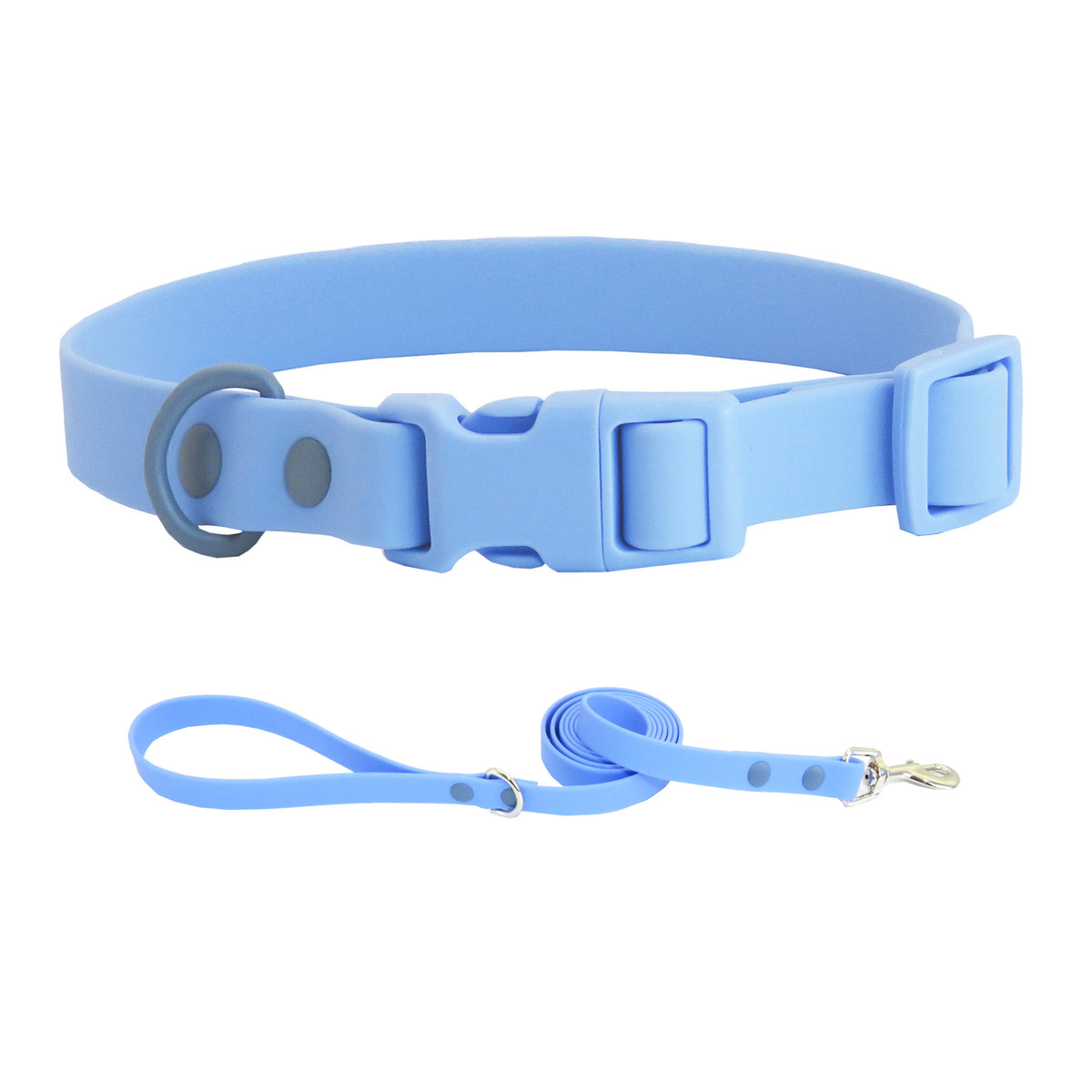 Waterproof wipe-clean PVC dog collar, available from Pet Royale UK