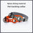 Nylon dog collar with tracker holder pocket in orange, view 1