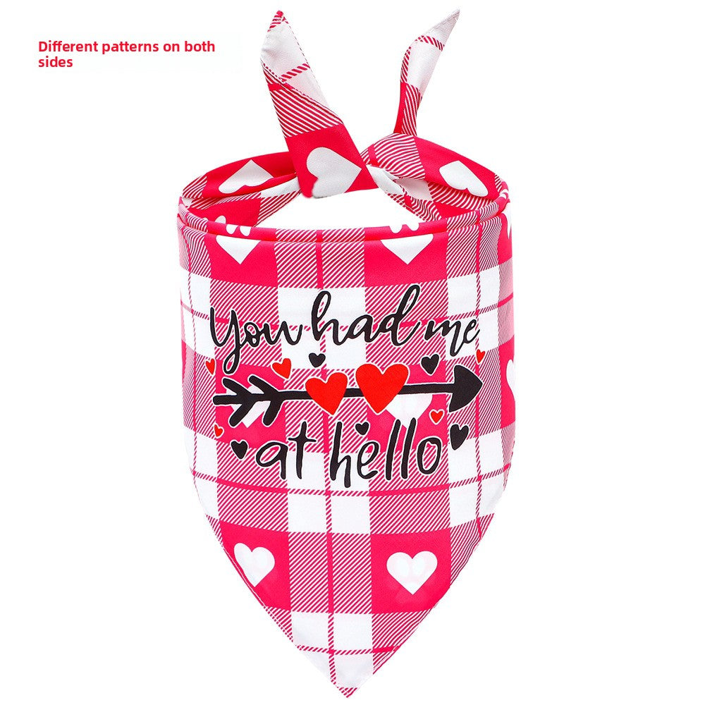 Reversible heart print dog bandana, available in 6 styles, size Large, image 2