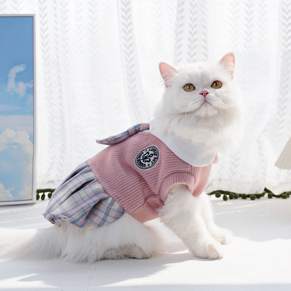 Plaid princess dress for dogs and cats, available in 3 colours, image 4