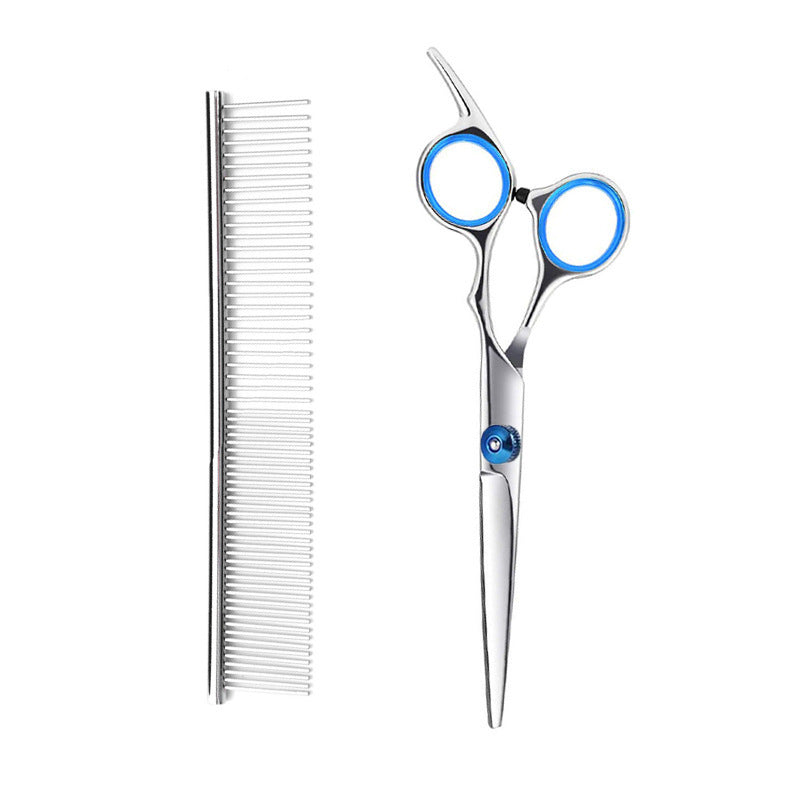 Stainless steel pet grooming scissors set with comb, photo 8 of 30