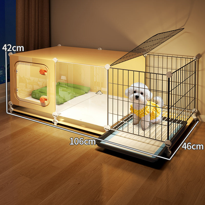 Modular small dog cage with toilet area, second detail photo