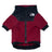 Embroidered fleece two-leg dog jacket in Pink, close-up detail