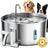 7L Stainless Steel Pet Water Fountain with Quiet Pump and Multiple Spout Styles