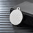Blank brushed stainless steel pet ID tag in a military shape, product image 3