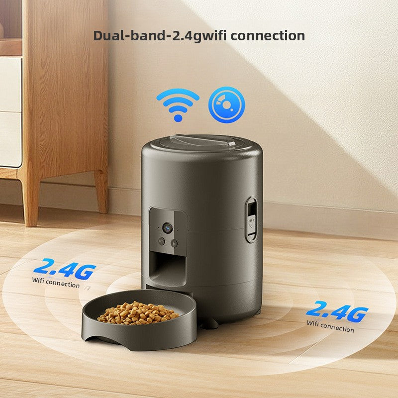 Smart Pet Feeder 2L with Timer, Portion Control and WiFi Control for Cats and Dogs