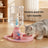 Non-Electric Portable Cat Water Fountain Dispenser in PP, Pink or Blue, Bottle Optional